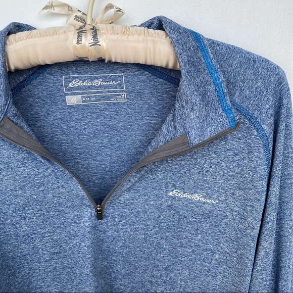 VTG Eddie Bauer Performance Long Sleeve Quarter Zip Athletic Jacket Medium - Picture 8 of 8